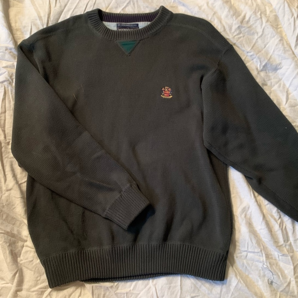 Vintage oversized embroidered sweater 90s